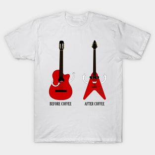 Before Coffee After Coffee - Music T-Shirt